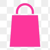 Shopping bag icon png sticker, flat design, transparent background