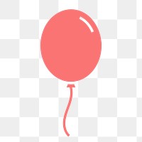 Floating balloon icon png sticker, flat design, transparent background