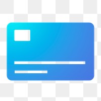 Credit card icon png sticker, gradient design, transparent background