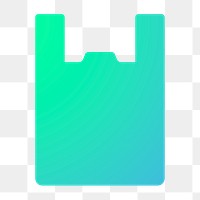 Plastic bag icon png sticker, gradient design, transparent background