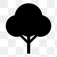 Tree, environment icon png sticker, simple flat design, transparent background