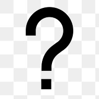 Question mark icon png sticker, simple flat design, transparent background