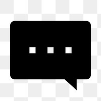 Speech bubble icon png sticker, simple flat design, transparent background