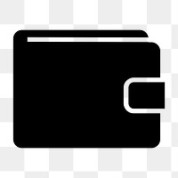 Wallet payment icon png sticker, simple flat design, transparent background