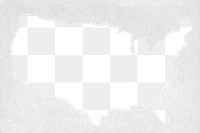 Png America broken wall mockup, transparent background