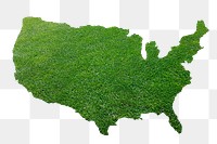 Png grass continent sticker, transparent background