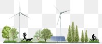 Alternative energy png border, environment, transparent background