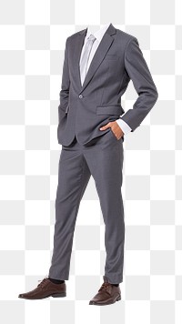 Headless businessman png sticker, full body cut out on transparent background