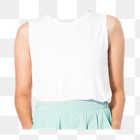 Headless woman png tank top, women's fashion image, transparent background