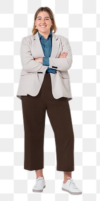 Confident businesswoman png sticker, woman empowerment, transparent background