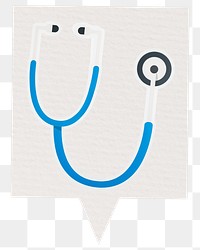 Doctor stethoscope png sticker, cute health illustration, transparent background