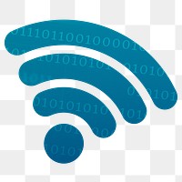 Wifi network png icon sticker, transparent background