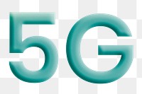 5G network png icon sticker, transparent background