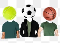 Sporty head png men,  remixed media, transparent background