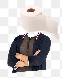 Tissue head png man, medical, health remixed media, transparent background