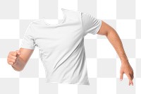 Running headless png man sticker, fitness, wellness image, transparent background