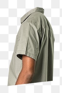 Headless man png sticker, wearing shirt, men's casual fashion, transparent background