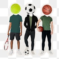 Sporty head png men,  remixed media, transparent background