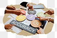 Accuracy  png word business people cutout on transparent background