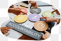 Accountability  png word business people cutout on transparent background