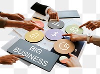 Big business  png word business people cutout on transparent background