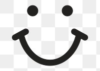 Smiling face png emoticon sticker, transparent background