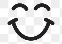 Smiling face png emoticon sticker, transparent background