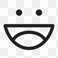 Grinning face png emoticon sticker, transparent background