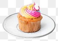 Homemade cupcake png sticker, dessert food image, transparent background