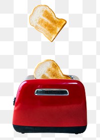 Toaster png sticker, food transparent background