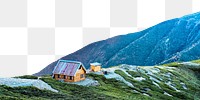 Cabin nature png border, wilderness, nature aesthetic, transparent background