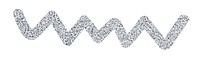 Zig zag png line sticker, silver glitter design, transparent background