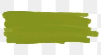 Brush stroke png sticker, green design, transparent background