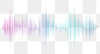 Sound waves png sticker, colorful design, transparent background