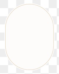 Aesthetic oval png frame sticker, transparent background