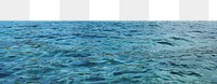 Blue sea water png border, transparent background