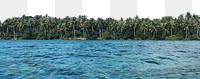 Tropical island png border, transparent background