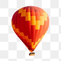 Png hot air balloon sticker, travel, transportation photo, transparent background