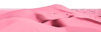 Pink desert png border, transparent background