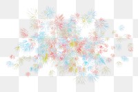 Colorful fireworks png sticker, illustration on transparent background