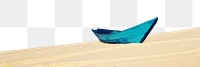 Stranded boat png border, transparent background