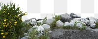 Rock png border sticker, nature on transparent background