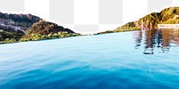 Pool border png, Summer travel, transparent background