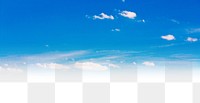 Blue sky png border, transparent background