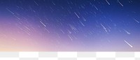 Meteor shower png border, transparent background