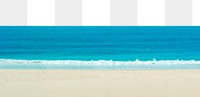 Blue sea png border, transparent background