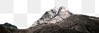 Mountain peak png border, transparent background