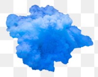 Blue smoke png sticker, aesthetic image, transparent background