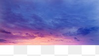 Aesthetic sky png border, transparent background