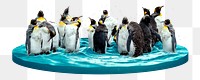 Penguins png sticker, animal, transparent background